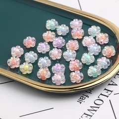 5-20 hạt nhựa ngôi sao, hoa 5 cánh, hạt nhân mờ, hạt nhân bóng 12mm có lổ xỏ làm vòng, trang trí handmade tùy thích