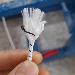0.5-1kg (ký) dây dù size 2mm, 3mm, 4mm, 5mm, 6mm, 7mm, 8mm mè trắng đen,trắng xanh  làm dây luồng, dây cột đồ, thủ công