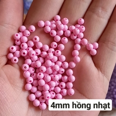 25gam hạt nhựa tròn bóng nhiều màu size 4mm