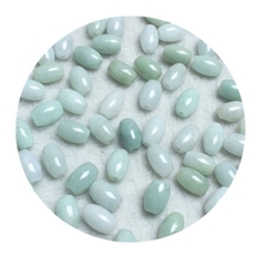 1 viên lu thống thiên nhiên 8x12mm màu ngọc A mix vòng