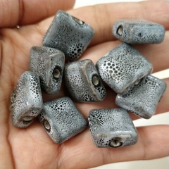 5viên đá gốm sứ vuông 16mm xám đen