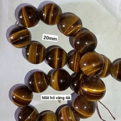 Một hạt đá mắt hổ 8-10-12-14-16-18-20mm vàng nâu 4A