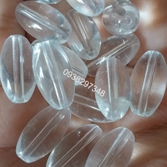 10 viên lu thống 10x19mm  đá thủy tinh nhân tạo 8x11mm (có 10 màu) có lỗ xỏ làm vòng