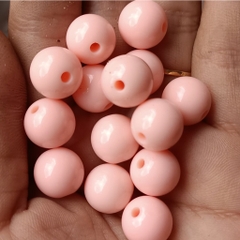 10-25gam hạt nhựa 12mm tròn nhiều màu có lỗ xỏ dây cỡ 2mm