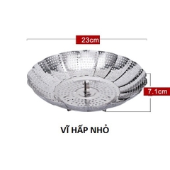 Vỉ hấp  inox đa năng, XẾP GỌN tiện lợi CÓ 3 SIZE ĐỂ CHỌN, giá hấp cách thủy