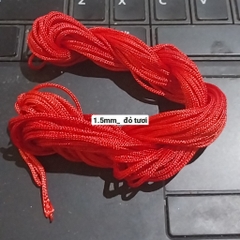 Dây dù 1.5mm có lõi nhiều màu (bó như hình 13-15m) , dây đan vòng tay, dây thắt vòng tay, vòng cổ may mắn