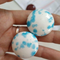 2viên đá gốm tròn dẹp 30mm