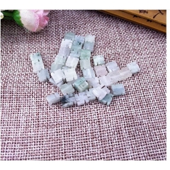 2 viên charm chữ Vạn đá 4x8mm tự nhiên, lỗ xỏ 1mm làm vòng MH 2634(p131-23)