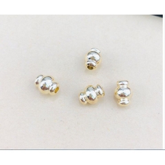 set 2 hạt trang trí dùng xỏ vòng chất liệu đồng 6x8mm