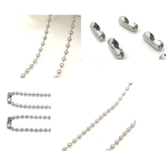 1m xích bi inox 304 và chốt đầu bi size 2 & 2.4mm