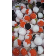 gói 50 hạt pom pom size 20mm có sợi kim tuyến nhiều màu