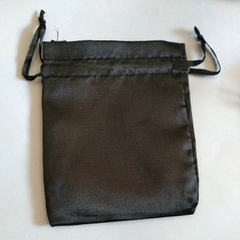 10 Túi rút mini vải satin đen 7x9cm