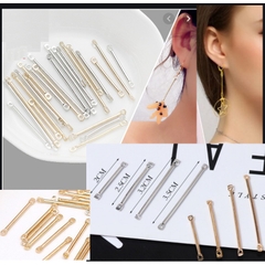 20 QUE NỐI tròn 2 LỖ 2 ĐẦU đủ size 1.5-2-2.5-3-3.5-4-4.5-5cm -NGUYÊN LIỆU LÀM HOA TAI/ KHUYÊN TAI/ BÔNG TAI