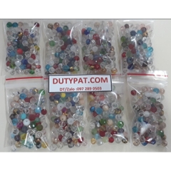 25gam Pha lê thủy tinh size 6mm-8mm-10mm-12mm đủ màu (bán theo cân)