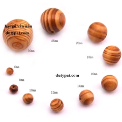16-120 hạt gỗ 4mm-6mm-8mm-10mm (5gam) làm vòng trang trí handmade DIY, dụng cụ học tập, đồ chơi,đan vòng dreamcatcher