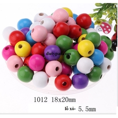 gói 5-25gam hạt gỗnhiều màu nhiều size 4-25mm
