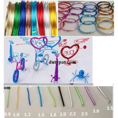 cuộn 5met dây nhôm mạ màu size 1.5/ 2 /2.5mm