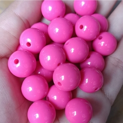 10-25gam hạt nhựa 14mm tròn nhiều màu có lỗ xỏ dây cỡ 2mm dùng làm trang sức, thủ công handmade, học liệu