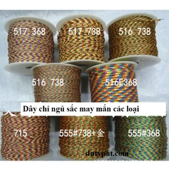 1-5met dây ngũ sắc mẫy mắn mã số#582D size 2.5mm