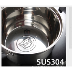 Nồi Inox 304 size 24cm  dùng các loại bếp , kể cả bếp từ LC-017