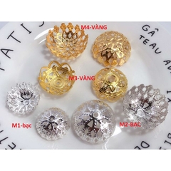 gói 2-5 đế hoa charm ốp hạt loại lớn 20-25-30mm
