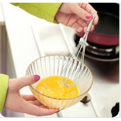 Dụng cụ đánh trứng cầm tay, Cây phới lồng tròn đánh trứng, khuấy trộn bột, đánh bông kem bơ làm bánh  thép không gỉ inox