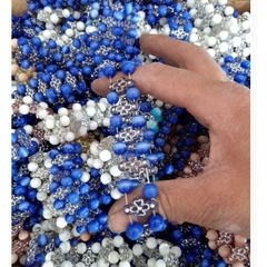 5 viên đá mắt mèo thủy tinh làm vòng