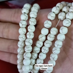 1 viên đá ngoc lam lỗ từ 1mm đến 1,5mm size 8mm 10mm 12mm