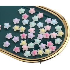 5-20 hạt nhựa ngôi sao, hoa 5 cánh, hạt nhân mờ, hạt nhân bóng 12mm có lổ xỏ làm vòng, trang trí handmade tùy thích