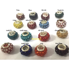 gói 5 charm xỏ đính đá lỗ 5mm