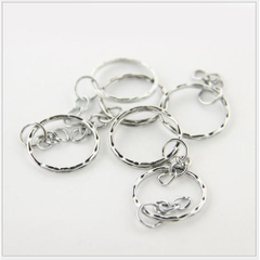 10 Móc chìa khóa viền gợn sóng 23/25/28mm