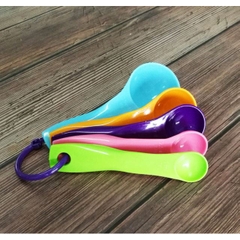 Bộ 5 Muỗng Đong Gia Vị - Bộ thìa đong, muỗng đong nhà bếp 5 món, thìa đo lường, định lượng bột, sữa,..bằng nhựa p191-50