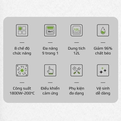 Nồi Chiên Không Dầu OLIVO AF12 - Dung Tích 12L - Công Suất 1800W - Thương Hiệu Mỹ