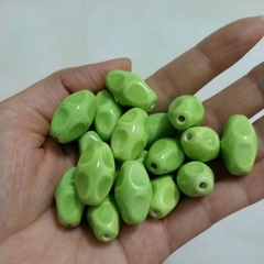 5viên gốm sứ bầu dục xanh lá 13x22mm