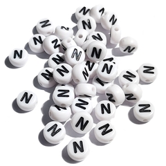 (chọn chữ) 10 hạt chữ cái, chữ số, phép tính 4x7mm nền trắng chữ đen