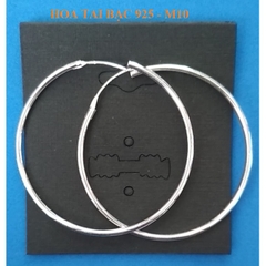 Hoa tai tròn bạc 925-M10