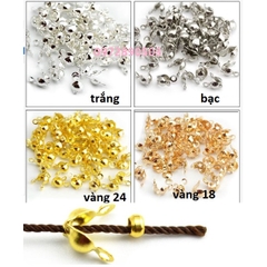 gói 20-50-100 chốt kẹp sò + chốt kẹp bi nối đầu dây làm vòng kim loại xi, chốt khóa đầu dây