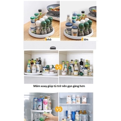 Kệ xoay để đồ dùng, mỹ phẩm, đựng gia vị tiện dụng có thể xoay tròn