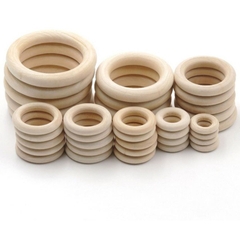 2 Khoen vòng gỗ tròn  8cm