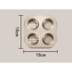 Khuôn nướng bánh Cupcake, bánh Muffin 4 ô / 6 ô /12 ô chống dính