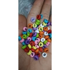set 5-25gam Hạt Chữ Cái tròn, số 4x7mm nhiều màu để chọn