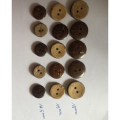 (p118-38) 10-50 nút gỗ dừa size 12.5/15/18mm