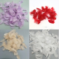 gói khoảng 100 lông vũ nhỏ 3-7cm phụ kiện chụp ảnh, trang trí handmade (khoảng 4gam)