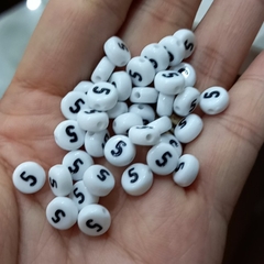 (Loại đẹp) 20 Hạt chữ số tròn, phép tính 4x7mm các màu làm vòng, dây đeo khẩu trang....