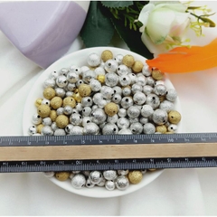 gói 10-20 charm bi đồng nhám màu bạc 4-6-8-10-12-14ly