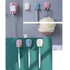 Móc Hít Tường Treo Bàn Chải, Treo Đồ Hình Thú Cute - Kẹp Bàn Chải Đánh Răng
