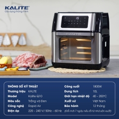 nồi chiên không dầu Kalite Q10 dung tích 10lit