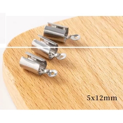 gói 50 chốt kẹp đầu dây làm vòng tay, vòng cổ dạng tròn đủ size 3mm, 4mm, 5mm, 6mm (P182-26)