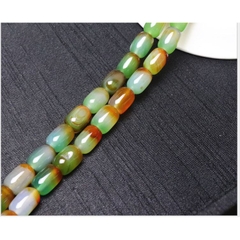 2 viên lu thống thiên nhiên 8x12mm màu cam xanh