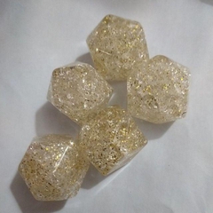 12gam hạt nhựa đa giác nức kim tuyến 20mm